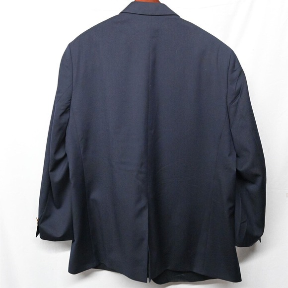 Joseph Feiss 50 Tall Navy Blue Gold 2 Button Blazer Suit Jacket Sport Coat - Picture 10 of 10